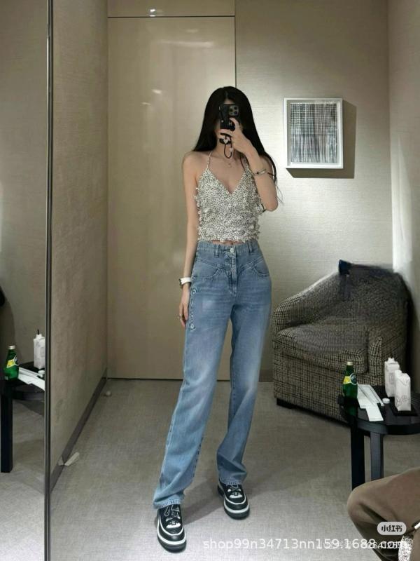 レディース ストレートデニムパンツ 春夏 刺しゅう 細押し出し 冷やりとした 砂浜 第一義的 普段使い走り 心地よい ジーンズ 吸湿速乾 軽さ