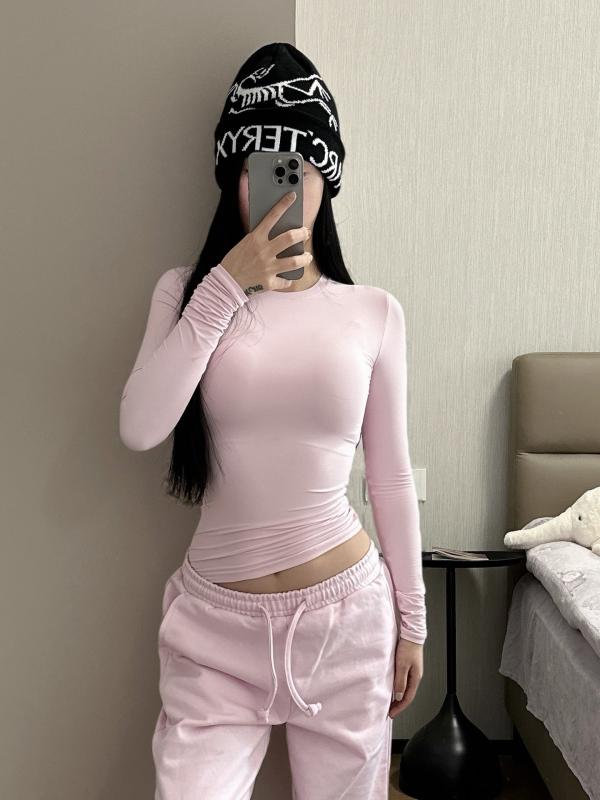 トップス Tシャツ インナー 二重構造 伸縮素材 クルーネック スリムフィット 修身デザイン ファッション 普段使い カジュアル ボディシェイプ