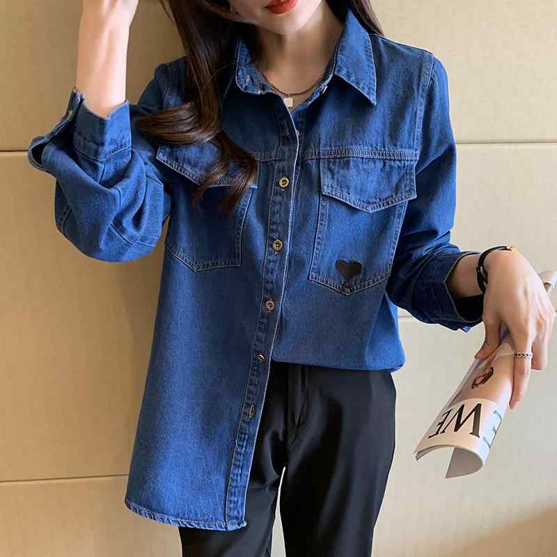 レディース デニム シャツジャケット 春夏 ショート丈 レトロ 長袖 薄手 レイヤリング インナー トップス ヴィンテージ カジュアル アウター コットン 混 軽量 普段使い