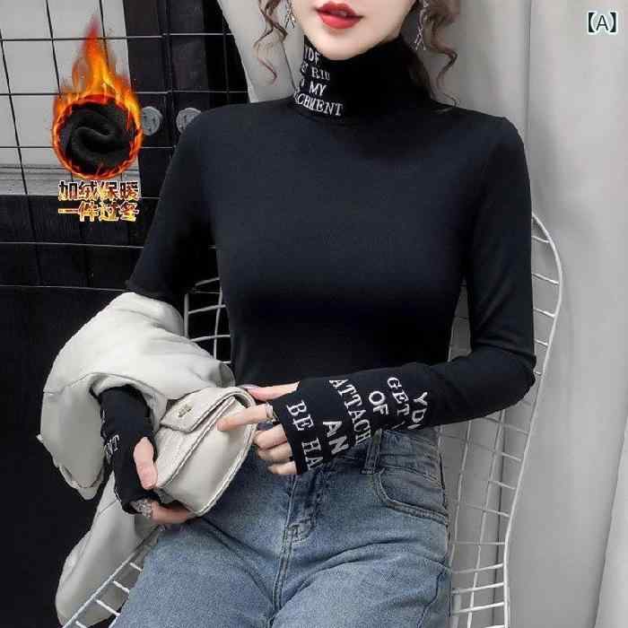 レディース 秋冬 長袖 Tシャツ ハーフハイネック ブラック インナー トップス レイヤード スタイリッシュ 暖かみ コスパ良し