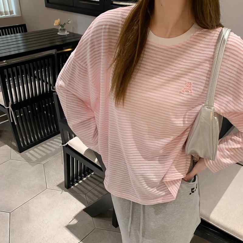 トップス レディース 長袖 UVカット ストライプ シャツ ゆったり 薄手 夏用 カジュアル 独特 汎用 軽量 コーディネート