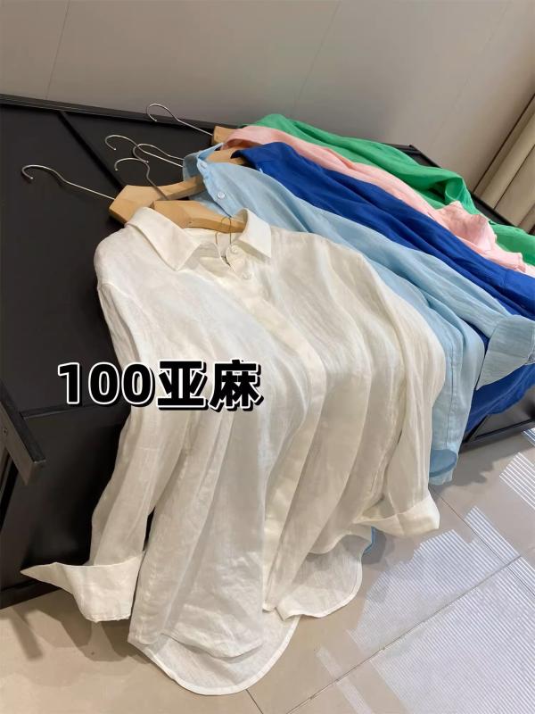 シャツ レディース 麻100% ルーズシルエット ゆったり 通気性 吸湿速乾 リラックスフィット カジュアル 春夏 日常使い ナチュラル素材 オフィスカジュアル