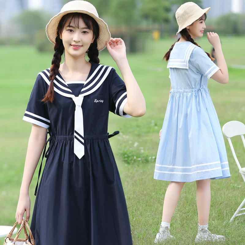 女子用 セーラー服 ワンピース 学院 韓国スタイル かわいい デザイン 学生服 キュート トップス スカート 組み合わせ スクールガール ファッション｜みやショップ店