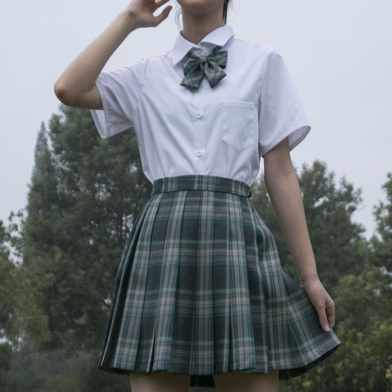 スカート レディース プリーツ チェック柄 秋 女子高生 制服 甘め 膝丈 かわいい 学校用 日常使い 通学 軽量 伸縮性
