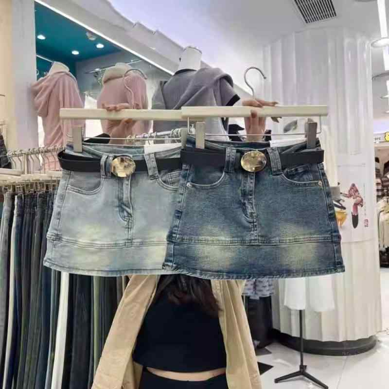 レディース ミニスカート デニム ハイウエスト ヒップハグ ストレッチ スリムフィット セクシー デザイン アメリカンスタイル 防透け ボディライン強調 カジュアル 普段使い