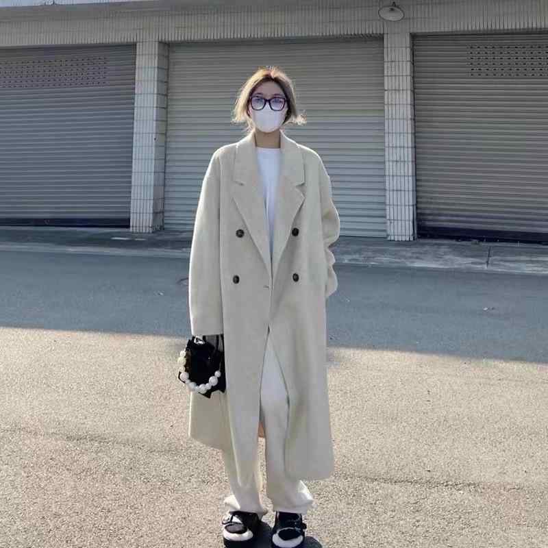 厚地の外套 レディース 羊毛 中長丈 年月 小っちゃい向け 御前上等感 今めかしい アウター 生あたたかい 軽さ 流行り物