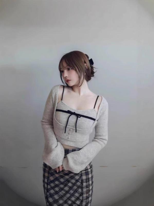 レディース 秋冬 セクシー ニット トップス セーター 2点セット 柔らかい 生地 暖か レイヤード スタイル 普段使い 伸縮性｜みやショップ店 7,388円