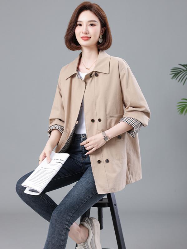 トレンチコート レディース 向け ゆったり 綿 ロングアウター 大きめ 大いさ 春 好いたらしい 軽さ 通い用 普段使い走り 綿原料品 ゆったり影ぼうし