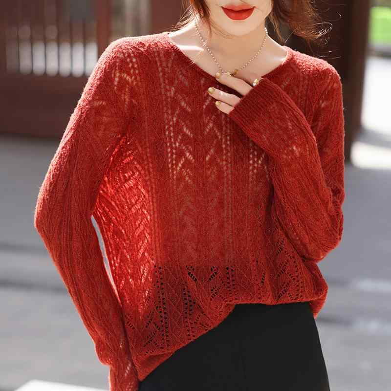 編み物ジレー レディース 春夏 薄っぺら スピード競技 ゆったり 伸び伸びする表現スタイル UVとり捨てる 毛糸 カシミヤ 広広とした影ぼうし 防 軽さ トップス アウター