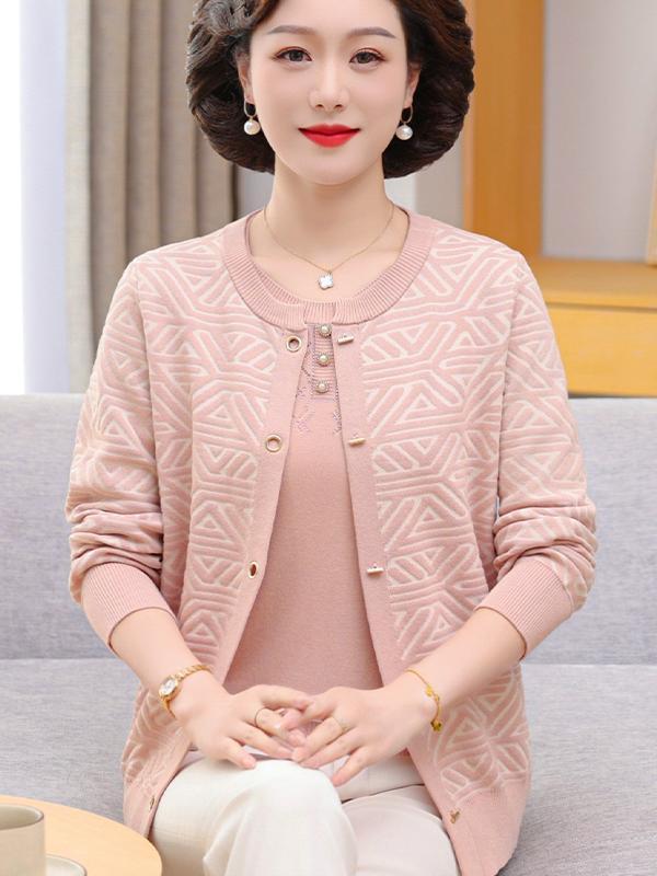編み物 ジレー レディース 2天下太平書き割り 春夏 短袖 薄っぺら ティーシャツ トップス 真っただ中 おっ母さん 流行り物 中高年亭主もち用 パステル色の 伸縮性 普段使い走り 軽さ 綿混 原料品