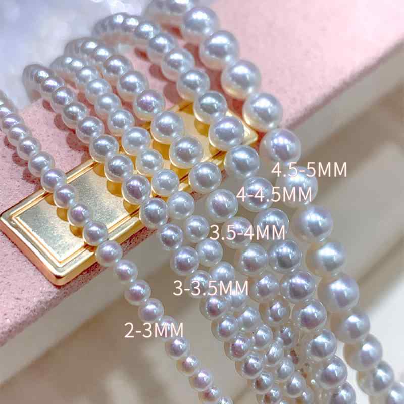 ネックレス 天然淡水真珠 小粒パール チェーン 高光沢 正円形 シンプルデザイン 女性用 アクセサリー 輝き仕上げ 普段使い 軽量素材｜みやショップ店 13,133円