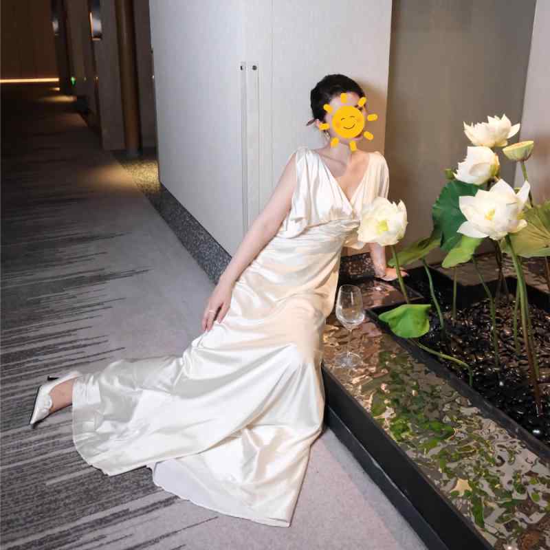 レディース イブニングドレス セクシー バックレス シースルー ディープVネック パフスリーブ ハイネック ロング丈 パーティー用 エレガント |みやショップ店