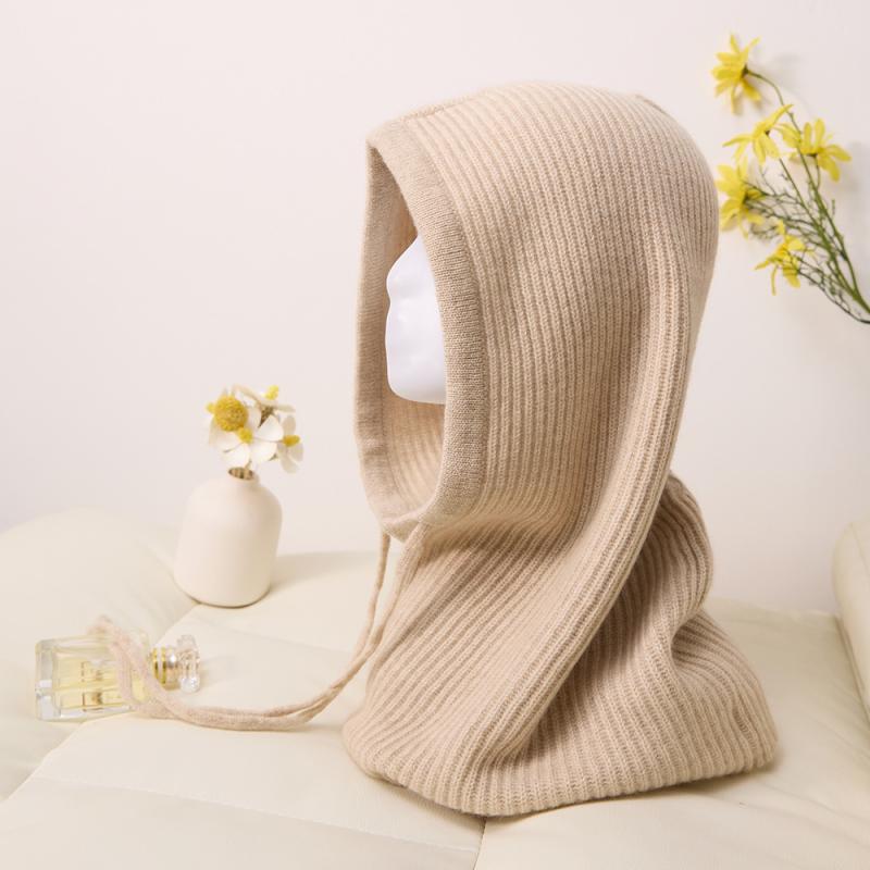 編み物帽 カシミール メンズ レディース 秋冬 保暖 保温性 軽さ パステル色の ボンネット ネックウォーマー 書き割り アウトドア 普段使い