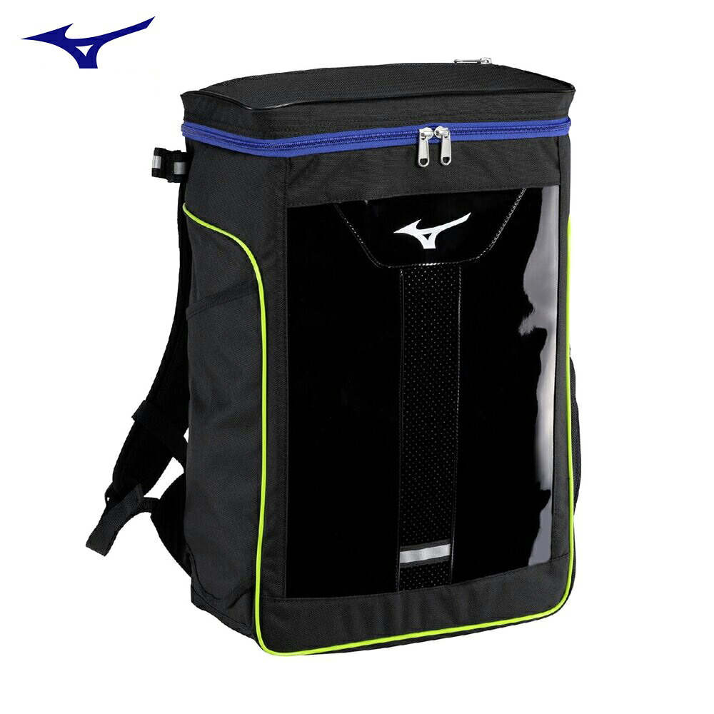 ミズノ　バックパックJr.(28L)限定カラー　ジュニア　野球バッグ　バックパック　リュック　1FJDD35194　ブラック×イエロー