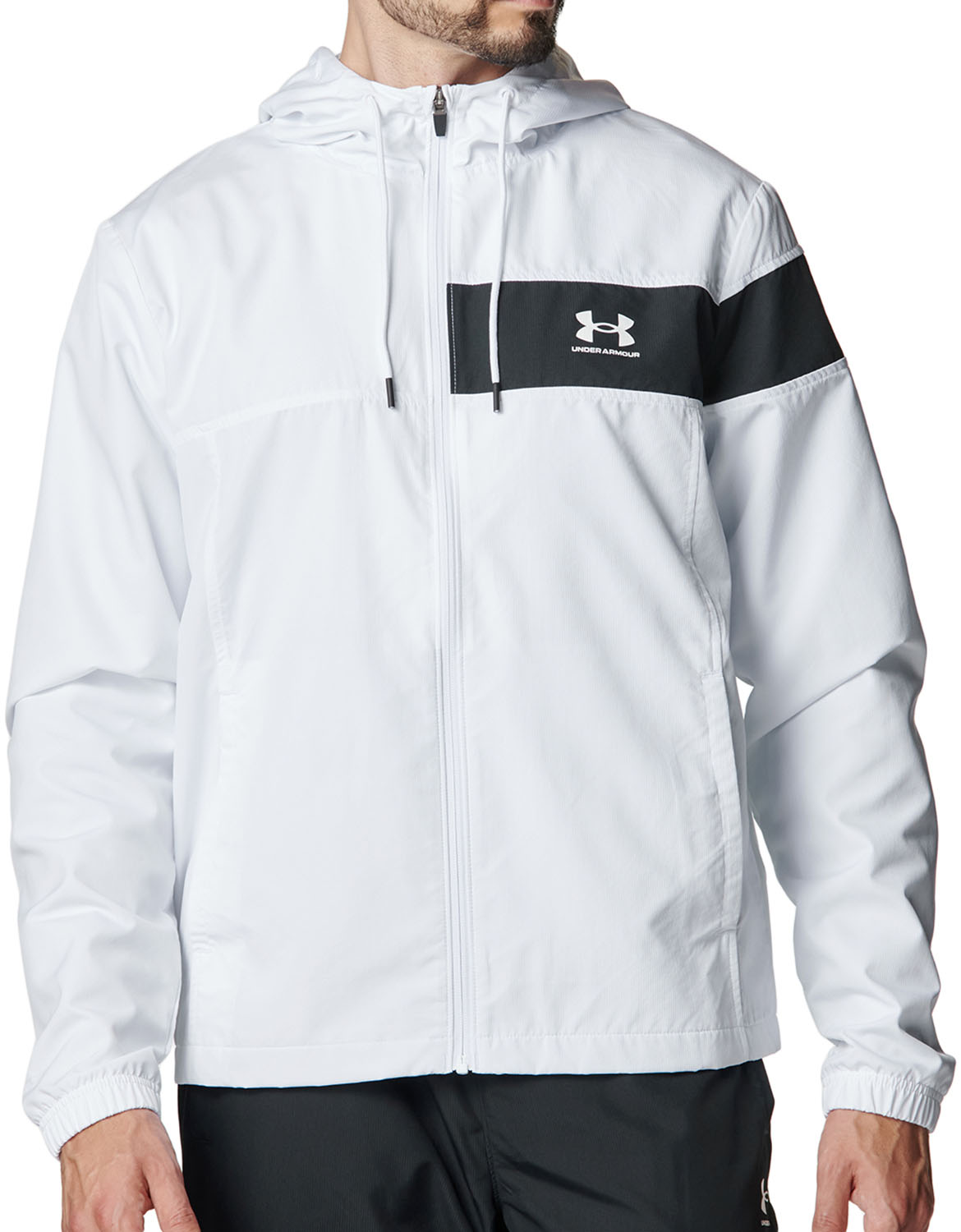 アンダーアーマー マルチスポーツ ジャケット Ｔシャツ UA MESH LINER COLORBLOCK JACKET 6007836 100 White メンズ