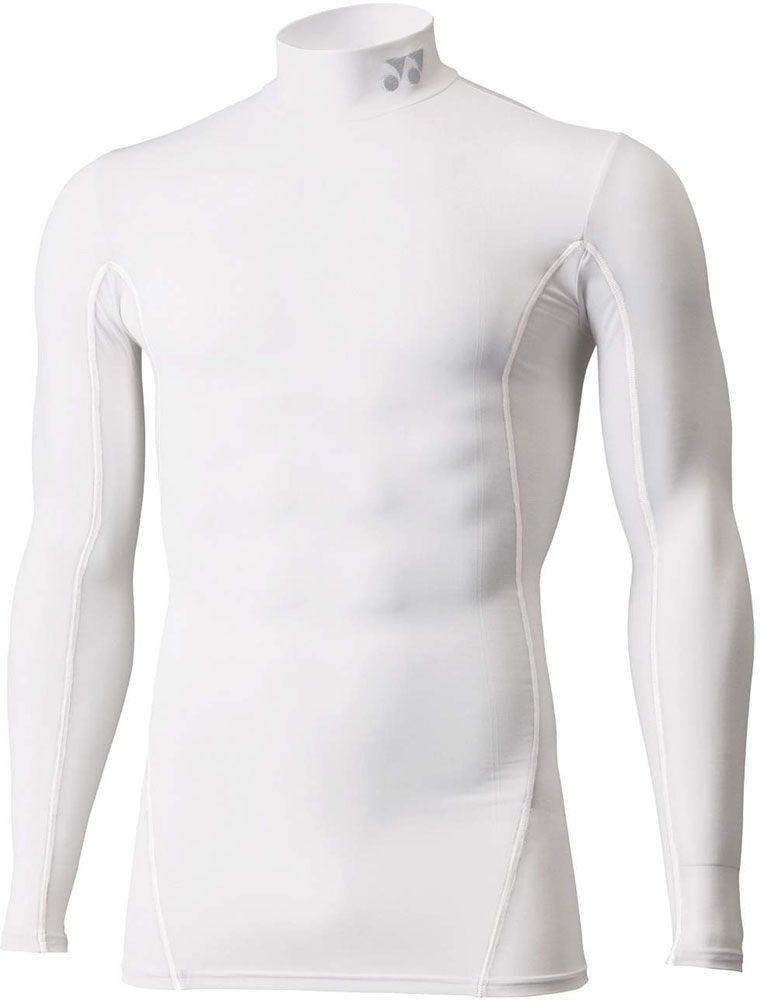 ヨネックス ボディーケア Ｔシャツ ハイネック長袖シャツ ＳＴＢ－Ｆ１００８ STBF1008 202 ﾎﾜｲﾄ/ﾎﾜｲﾄ
