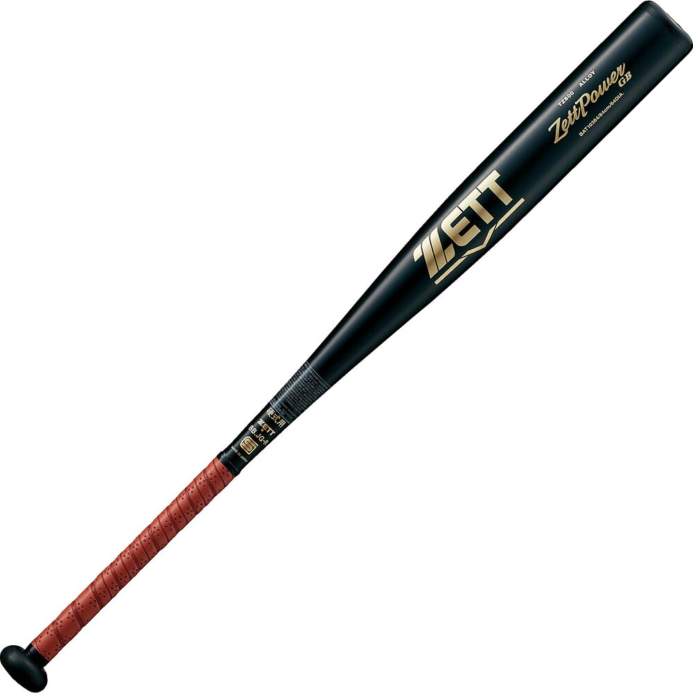 ゼット 野球＆ソフトボール バット 硬式金属製バット ZettPower GB BAT10384 1900 ブラック