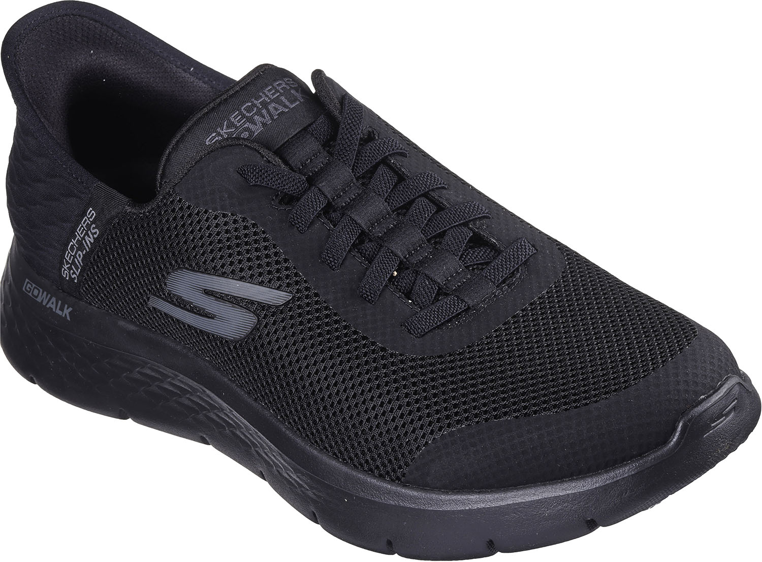 スケッチャーズ 心地よい シューズ シューズ GO WALK FLEX-HANDS UP 216324WW BBK 黒いこと メンズ