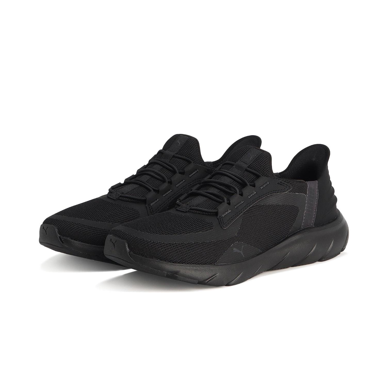 プーマ シューズ ランニングシューズ SOFTRIDE フレックス レース EASE IN ALT ワイド 311996 (02)PUMA Black-Flat Dark Gray