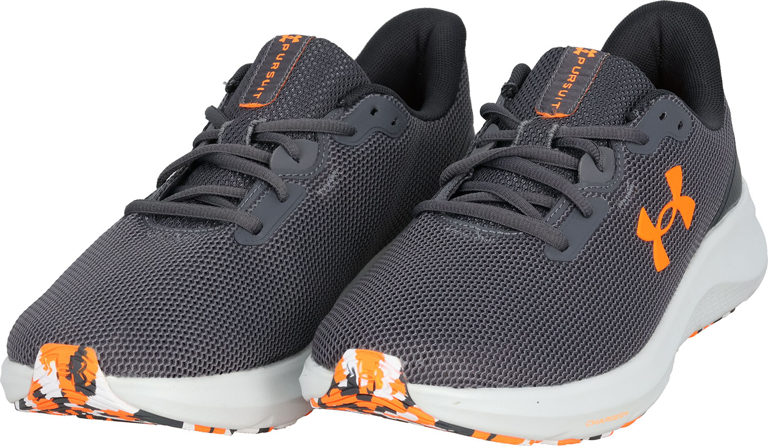 アンダーアーマー 陸上・ランニング ランニングシューズ シューズ UAチャージド パスート4 3028254 25 Castlerock/Anthracite/Blaze Orange メンズ