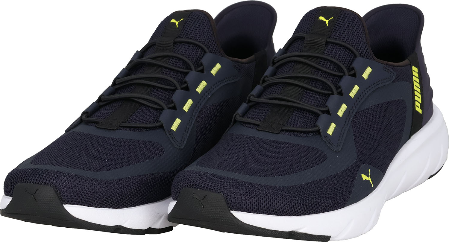 プーマ ウェルネス シューズ シューズ SOFTRIDE フレックス レース EASE IN ALT ワイド 31199608 New Navy-Lux Lime-PUMA Black ユニセックス