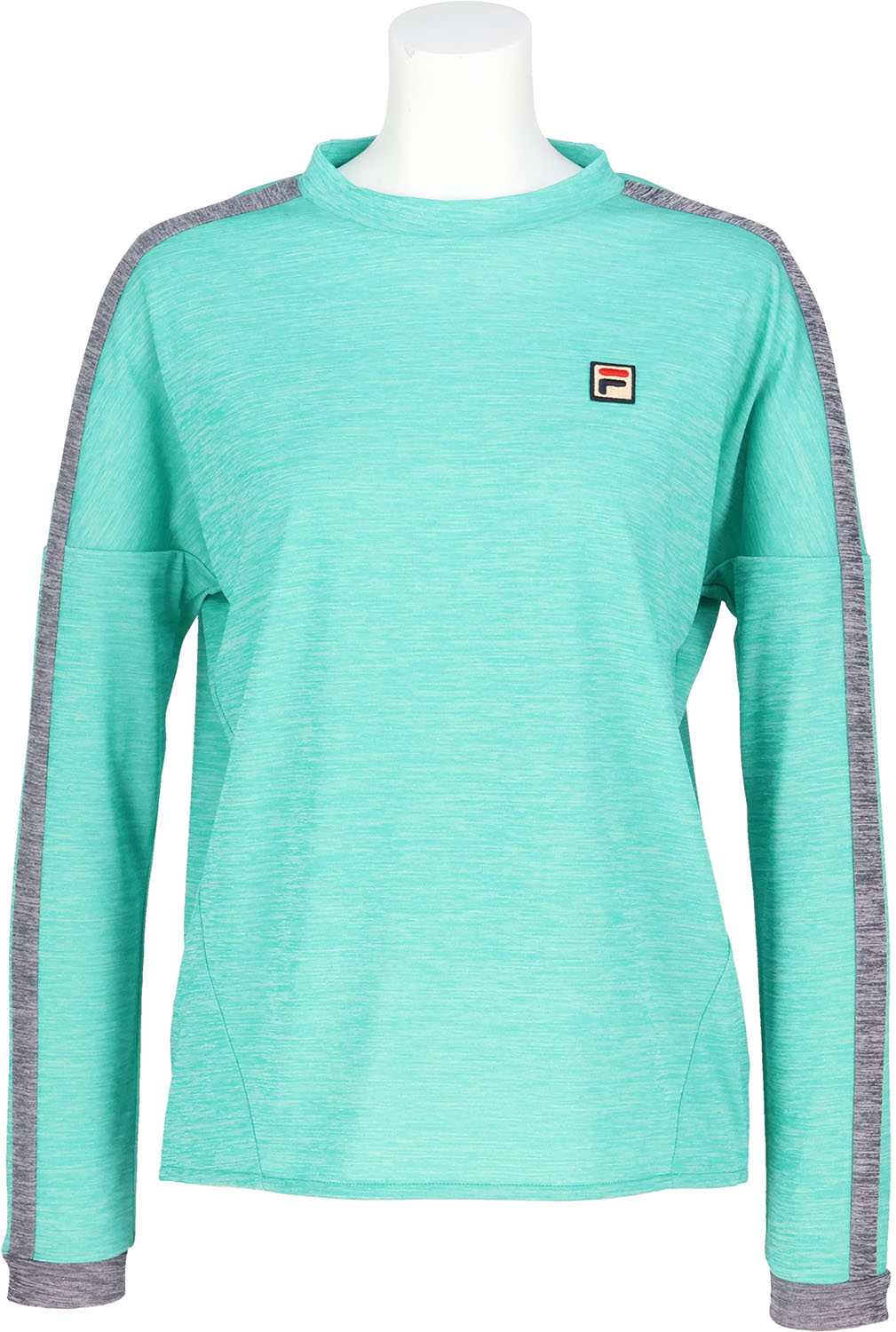 フィラ 庭球 ロング捩りティーシャツ Ｔシャツ ロングスリーブシャツ CZ6SGW050 TQ0 藍緑色 レディース レディースウェア-テニス-スポーツ・アウトドア