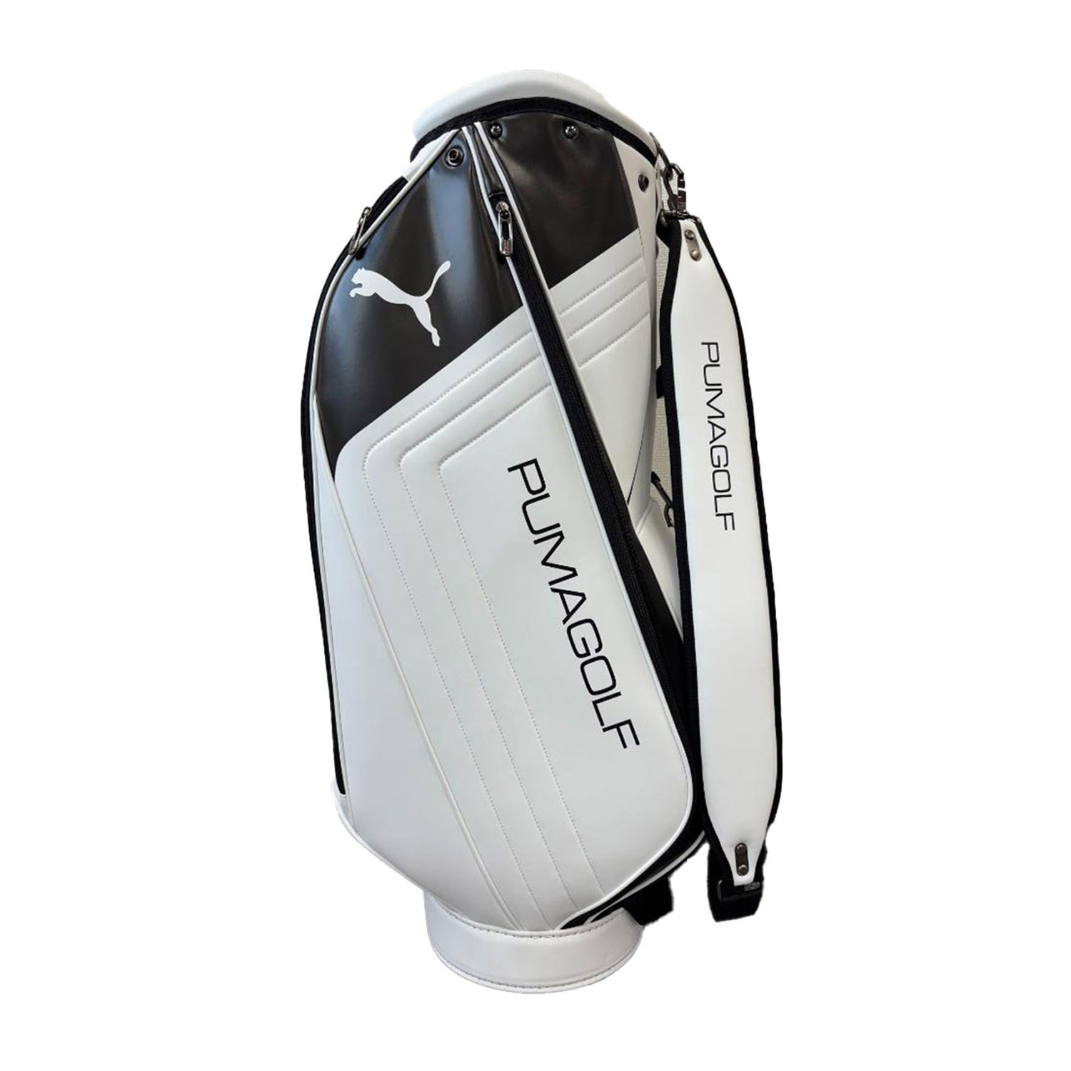プーマゴルフ バッグ・ケース その他バッグ・ケース GOLF Side Stitch PU BASIC Caddie Bag 92955 (03)PUMA WHITE メンズ・ユニセックス｜スポーツミヤスポ店
