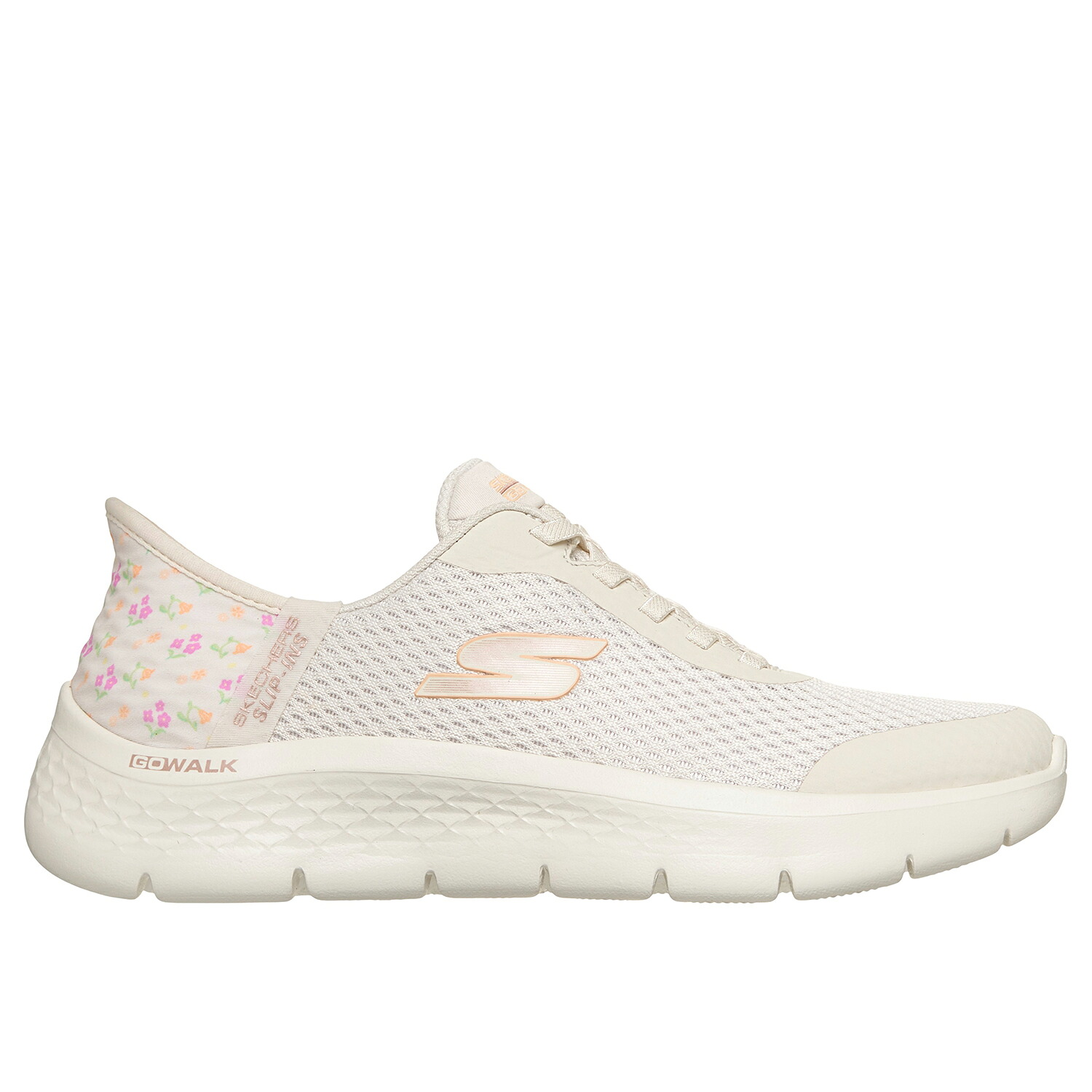 スケッチャーズ シューズ スポーツカジュアルシューズ GO WALK FLEX - LILY ROSE 125525 (NAT)NATURAL レディース|スポーツミヤスポ店