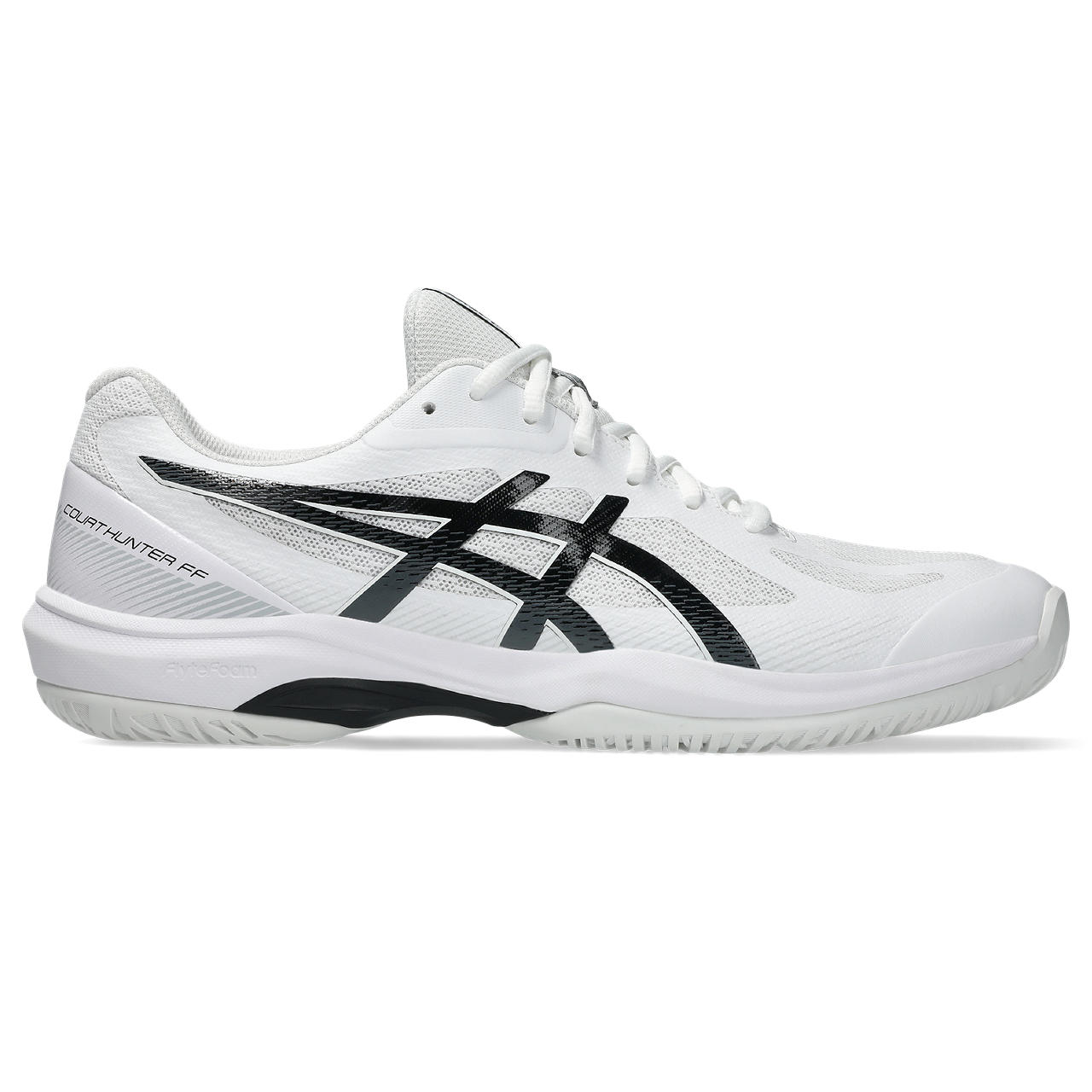 アシックス　IndoorSports　シューズ（メンズ）　ＣＯＵＲＴ　ＨＵＮＴＥＲ　ＦＦ　1071A111　101　ＷＨＩＴＥ／ＢＬＡＣＫ