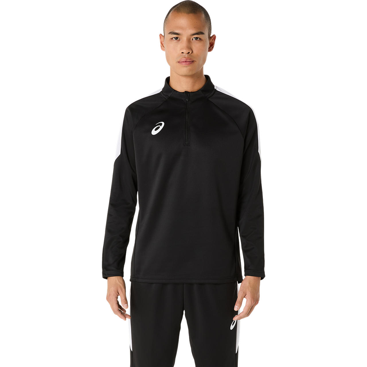 アシックス　Soccer　長袖ハーフジップ　ハーフジッププラクティスシャツ　2101A317　001　パフォーマンスブラック