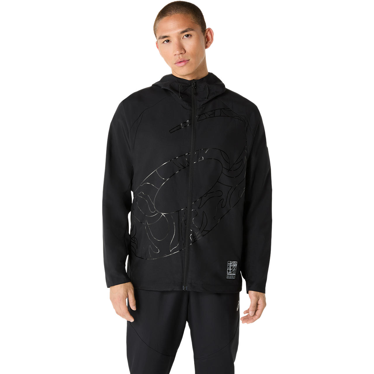 アシックス　Training　ジャケット　クールアクティモーションクロスフーディージャケット　2031E979　001　ＰＥＲＦＯＲＭＡＮＣＥ　ＢＬＡＣＫ