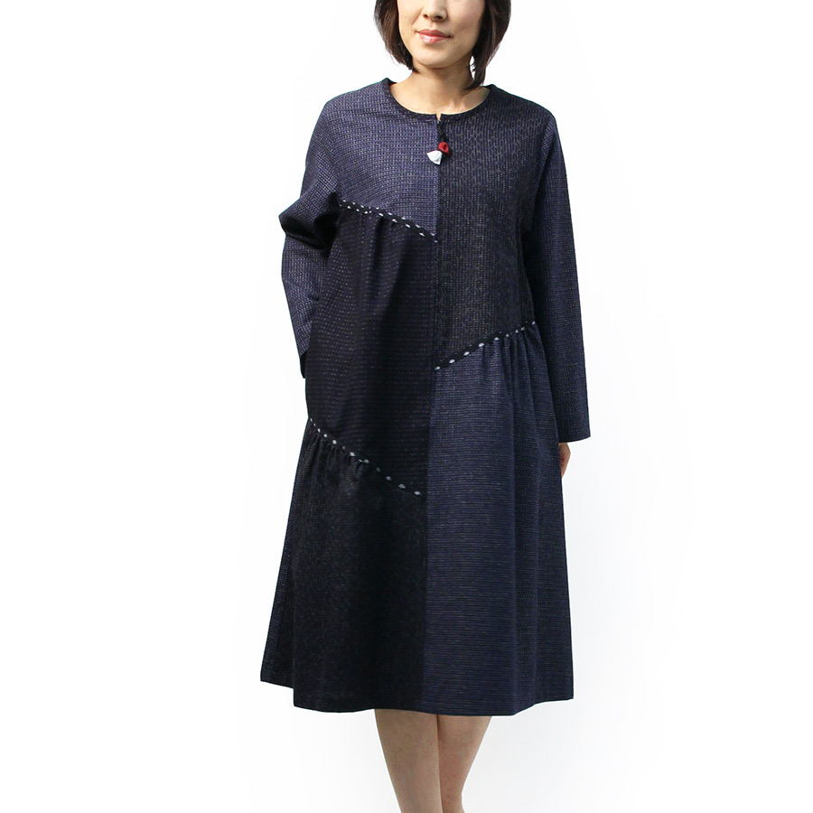 楽天市場】日本製 国産 福岡県伝統工芸品かすり 和柄服 ワンピース