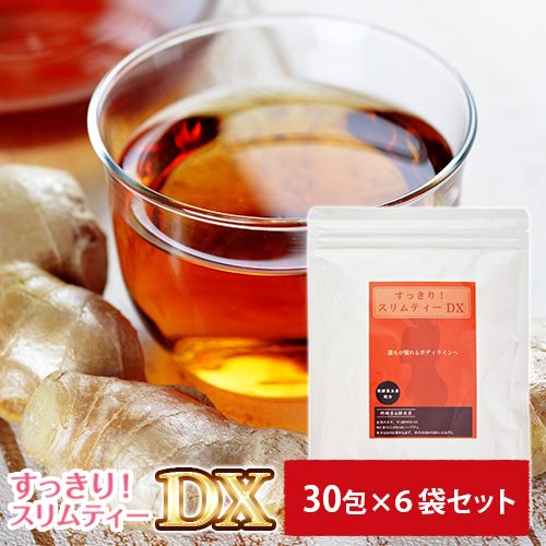 すっきり！ スリムティーDX 6袋セット★溜め込まずに翌朝すっきり！発酵黒生姜入り★ダイエット茶 【送料無料】【紅茶】 7,840円