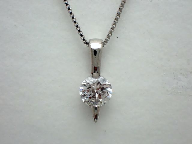 【新品仕上げ済】Pt850/900　ダイヤモンドペンダントネックレス／プラチナ／ダイヤモンド0.50ct／3.5g【質屋出店】【送料無料】｜みよし質屋