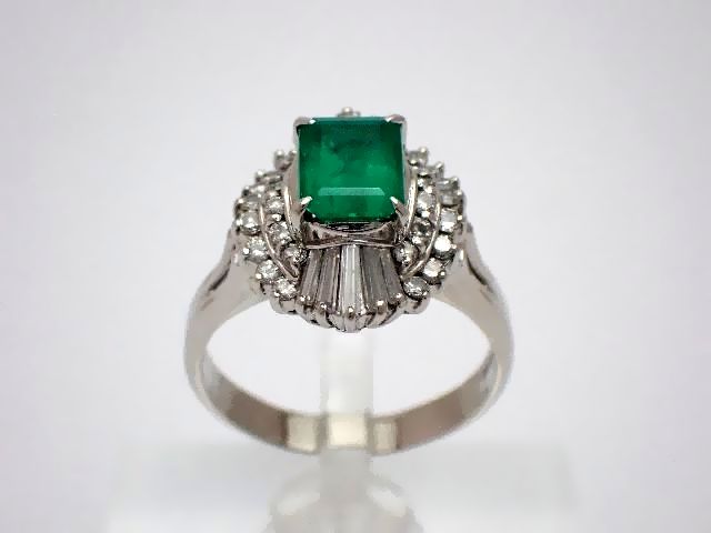 楽天市場】【送料無料】【本物】PT900☆指輪☆エメラルド0.83ct