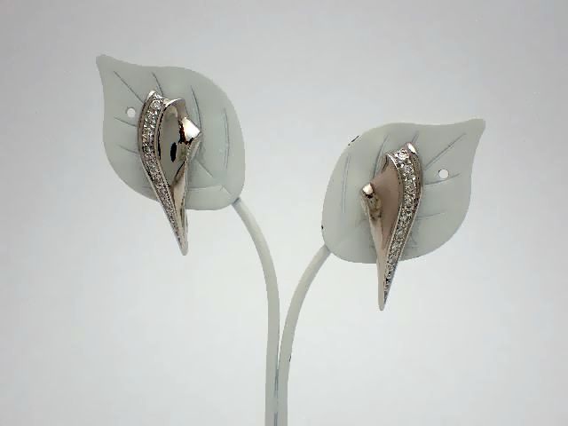 【新品仕上げ済】Pt950　ポンテヴェキオダイヤモンドイヤリング／プラチナ／ダイヤモンド0.14ct×2／Ponte Vecchio／ねじ式／9.5g 【質屋出店】【送料無料】【中古】