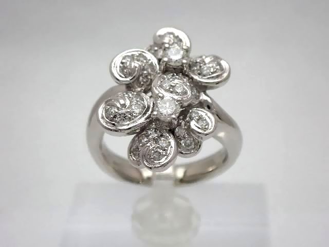 K18 ダイヤモンド リング オープンハート 11号 セイコージュエリー K18 ダイヤモンド リング オープンハート 11号 セイコー