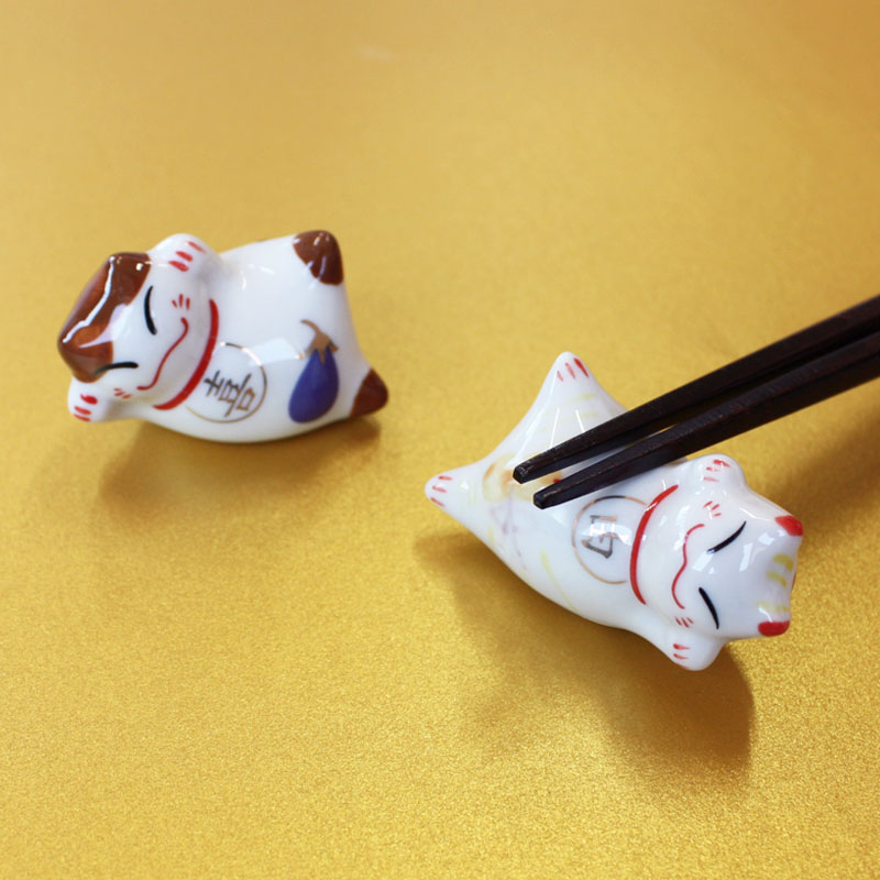 楽天市場】【2点10％クーポン 9/15まで】 箸置き ネコ 幸福 招き猫