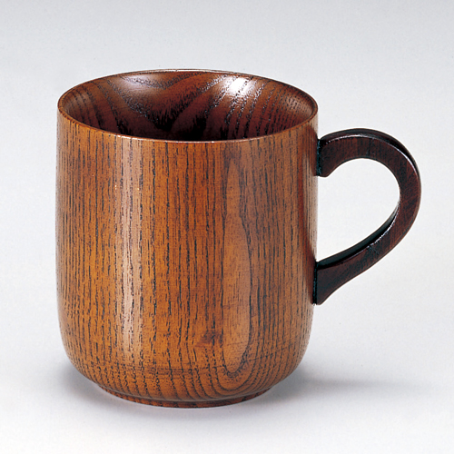 楽天市場】天然木製 コーヒーカップ ライン 漆塗り コップ カップ 茶色