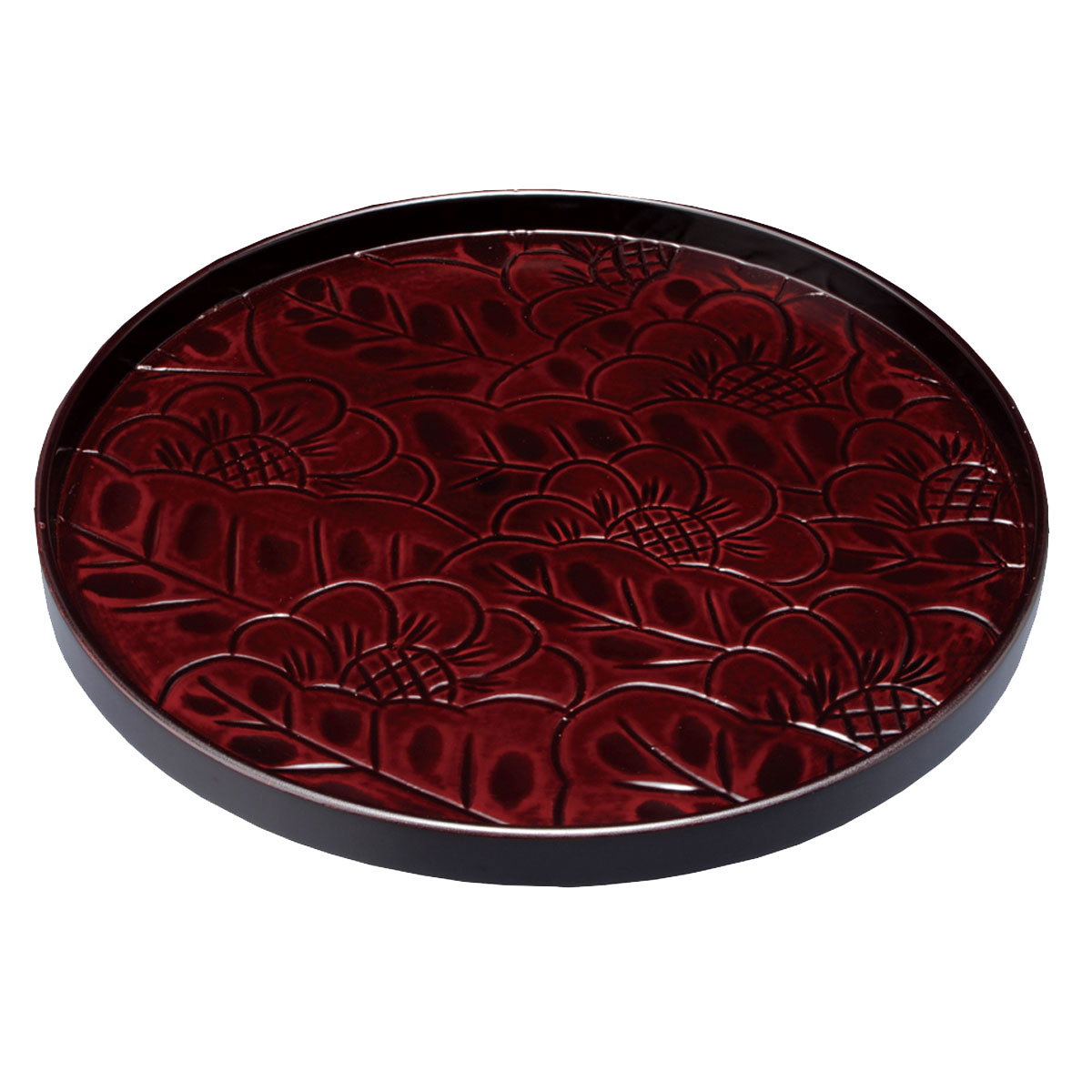 浄法寺塗　29㎝　丸盆　トレー　菓子器　皿　坂田漆器店 bo-1031_01.jpg