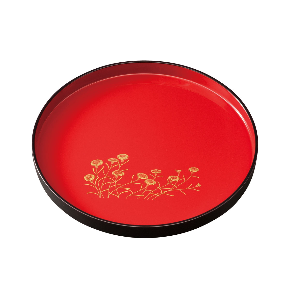 楽天市場】在庫処分 お盆 トレー 和 丸盆 おしゃれ 尺寸 お花畑 黒 花