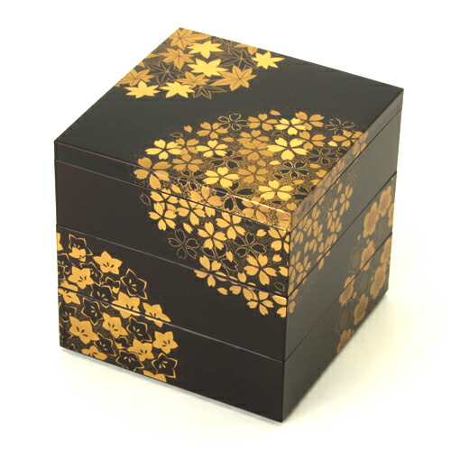 楽天市場】重箱 2段 8寸 24cm お重 日本製 山中塗 天上の舞 胴張 中子