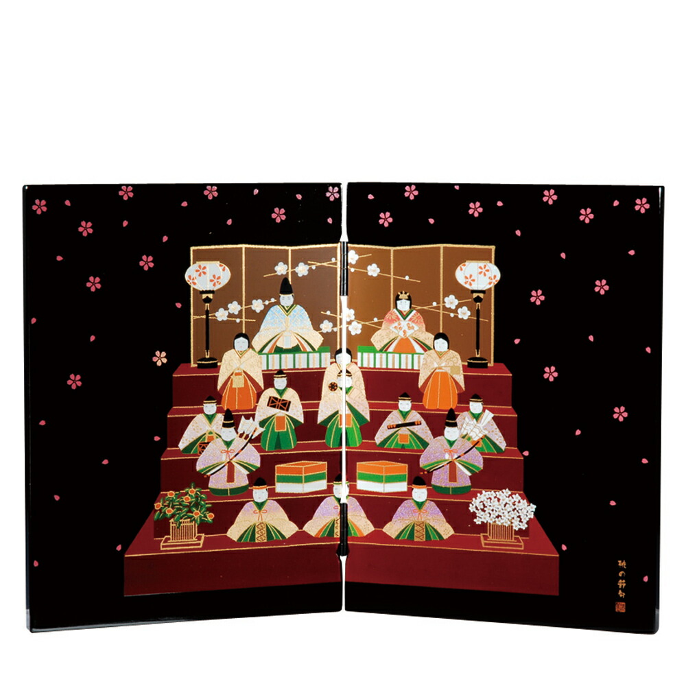 クリスマス　紀州塗り 木製屏風 和風 風景画　インテリア 楽天市場】【最大300円クーポン有】 紀州塗り 木製屏風 日本の歳時