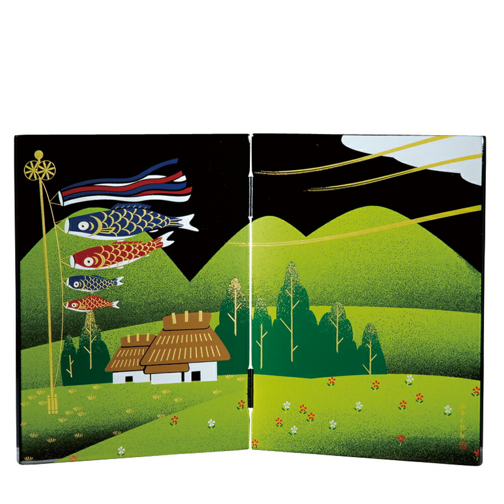 楽天市場】【10％OFF 12/4 20時〜】 紀州塗り 木製屏風 日本の歳時