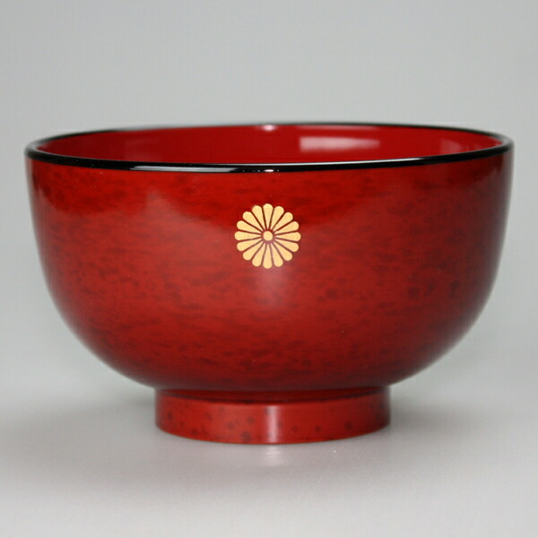 楽天市場】溜内朱・朱 丸型 夫婦椀 菊紋入(漆) 2客セット ペア 木粉と