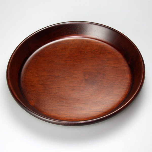 天然木製 カレー皿 ブラウン 27cm