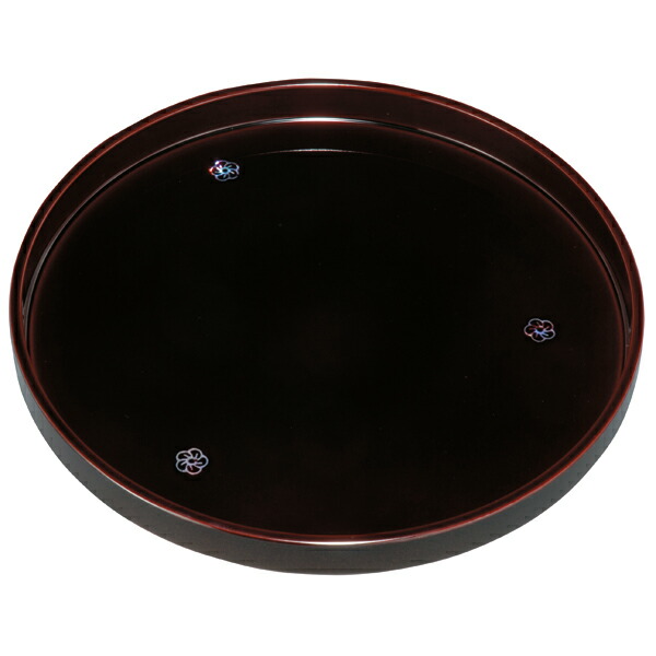 楽天市場】【5％クーポン配布中 23日まで】 紀州塗り 8寸 丸盆 黒塗