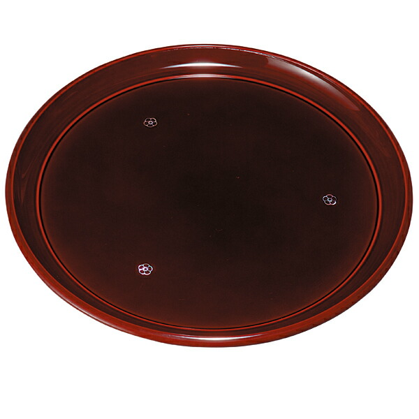 楽天市場】【2点5%クーポン 10日まで】 紀州塗り 尺寸 丸盆 溜 貝張