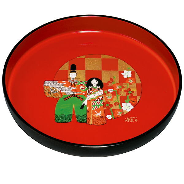 楽天市場】【20%OFFクーポン配布中 4日20時〜】 紀州塗り 9寸 丸盆 朱