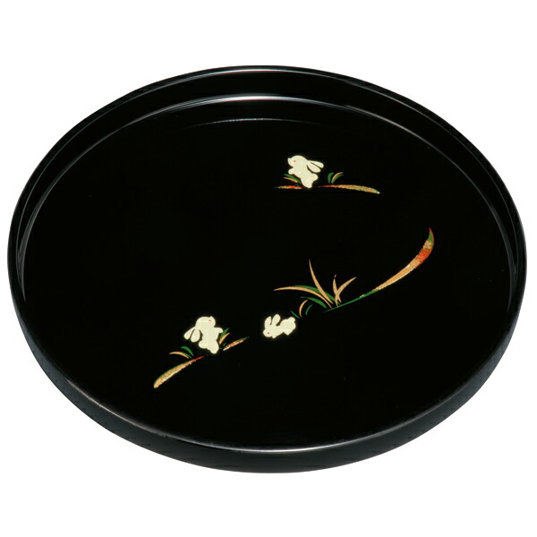 楽天市場】【2点5％OFFクーポン有】 紀州塗り 尺寸 丸盆 杢塗分け 春秋